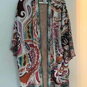 Chico's, long, draped top!